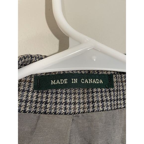 Ralph Lauren Blazer Jacket Mens Size 44R Houndstooth Sports Coat 2 Button - Picture 3 of 14